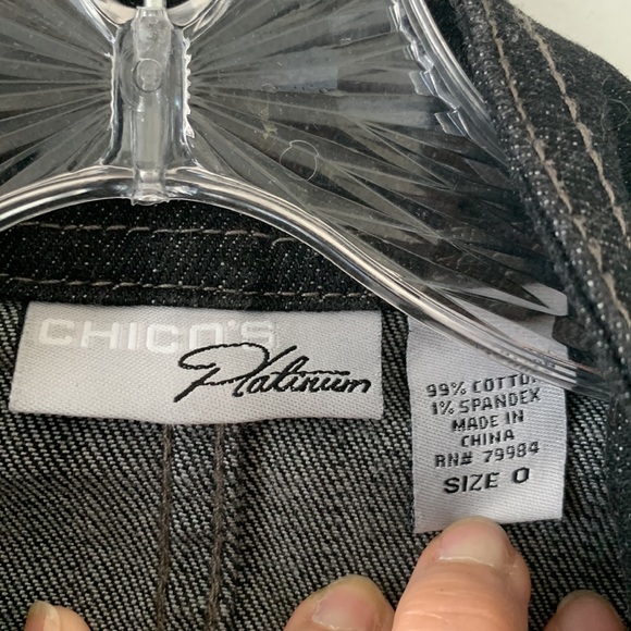 CHICO’S Black Jean Jacket - Picture 4 of 16